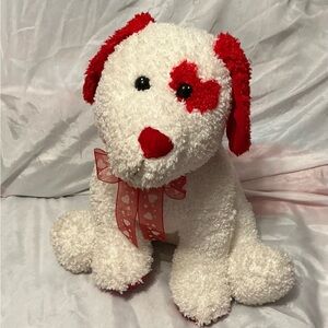 Plush White and Red Valentine present